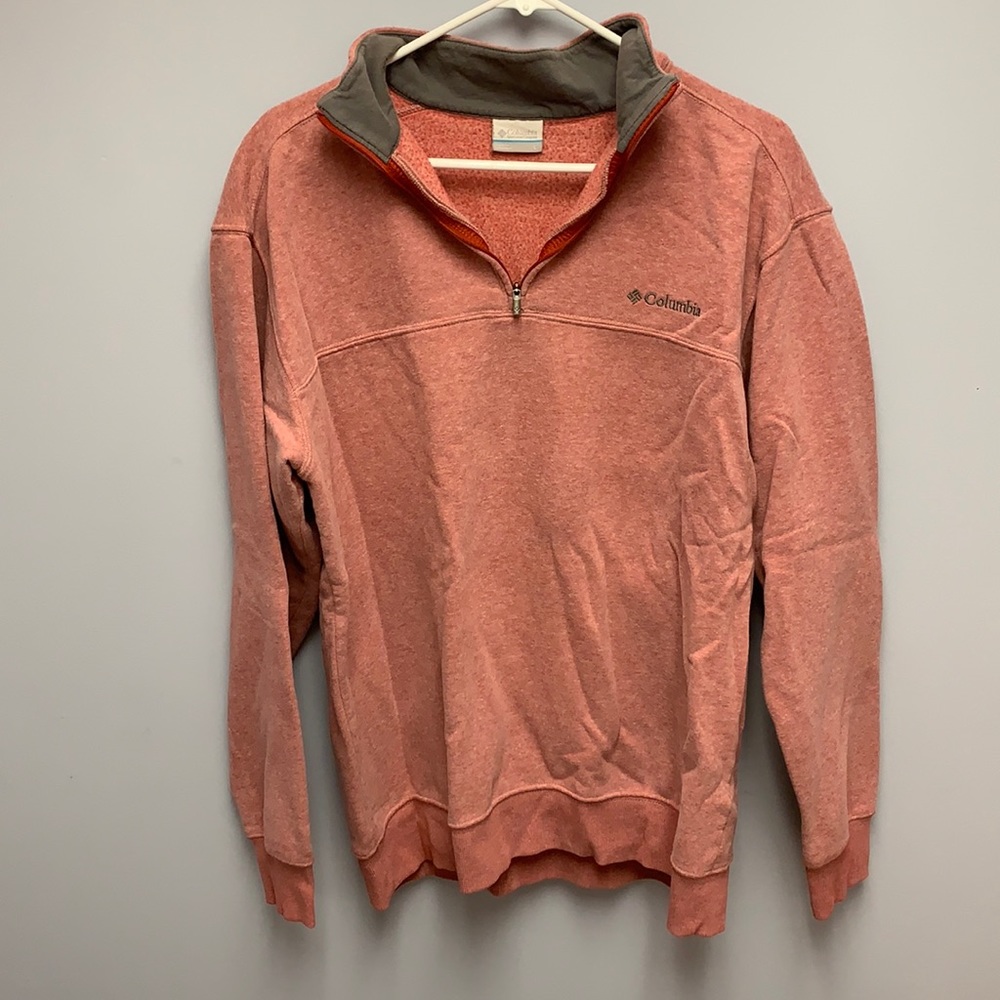 pinkish/red columbia 3/4 zip